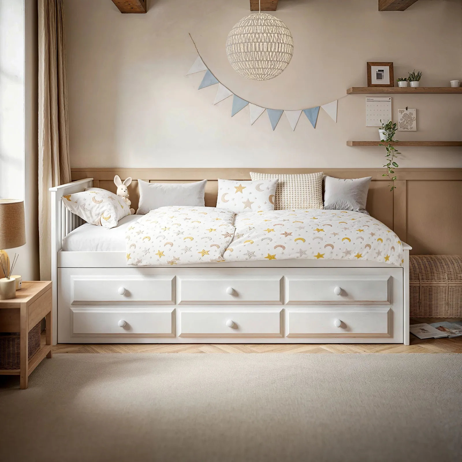 Flair Montana Captains Bed with Drawers in White 4