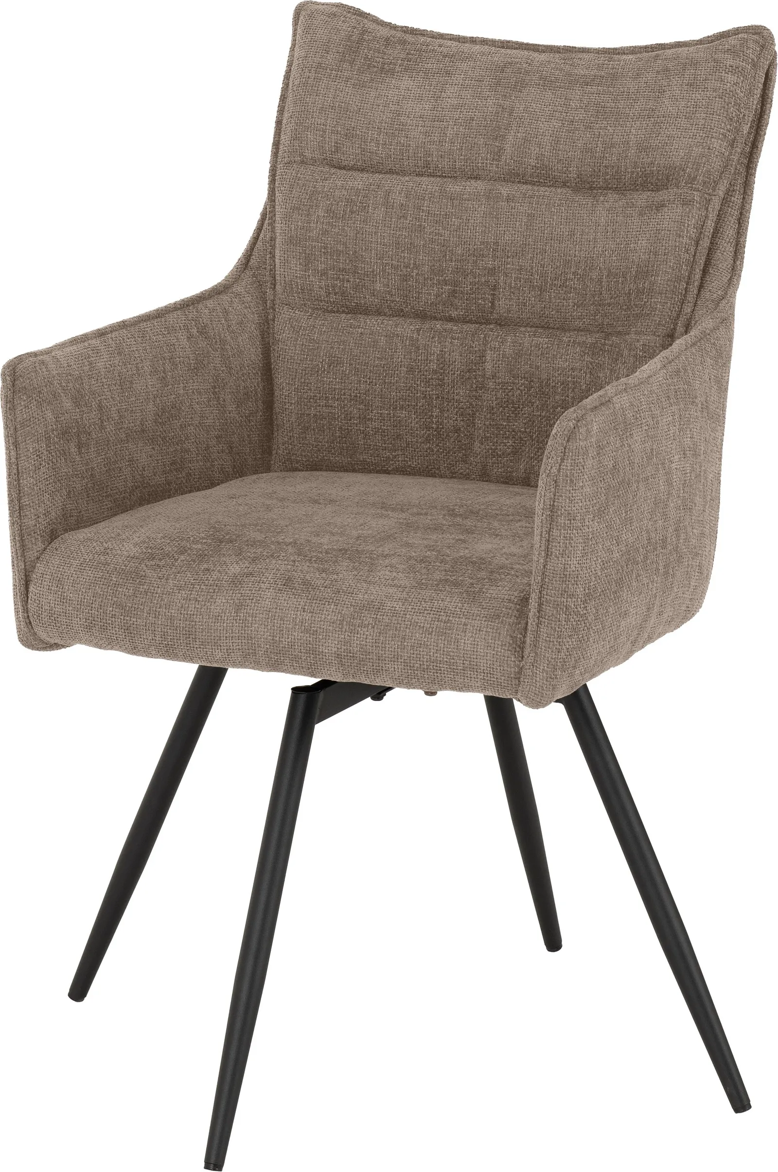 Seconique Lewis Carver Swivel Dining Chair in Fawn 5