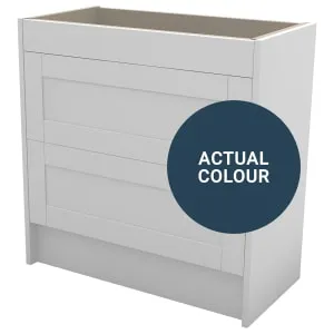 Duarti By Calypso Highwood 800mm Slimline 2 Drawer Floor Standing Vanity Unit - Twilight Blue