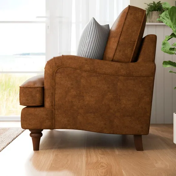Beatrice II Relaxed Faux Leather Snuggle Chair 3