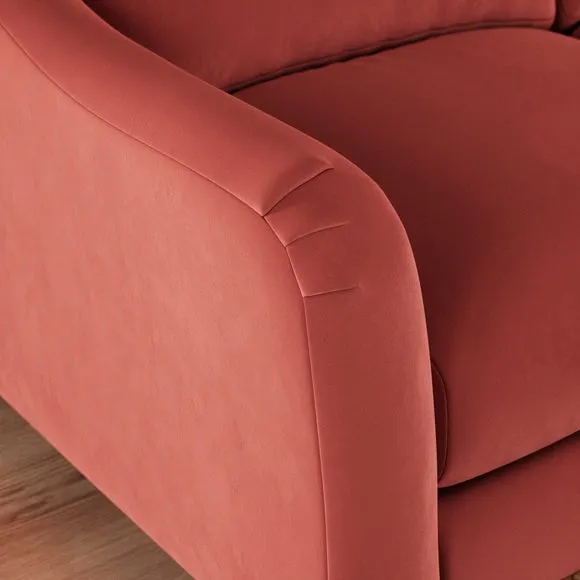 Hattie Matte Plush Velvet 3 Seater Sofa 5