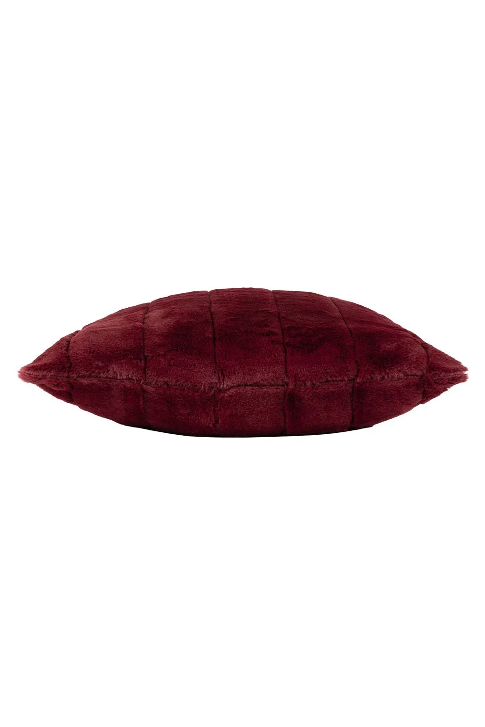 Paoletti Empress Alaskan Faux Fur Large Cushion in Red 2