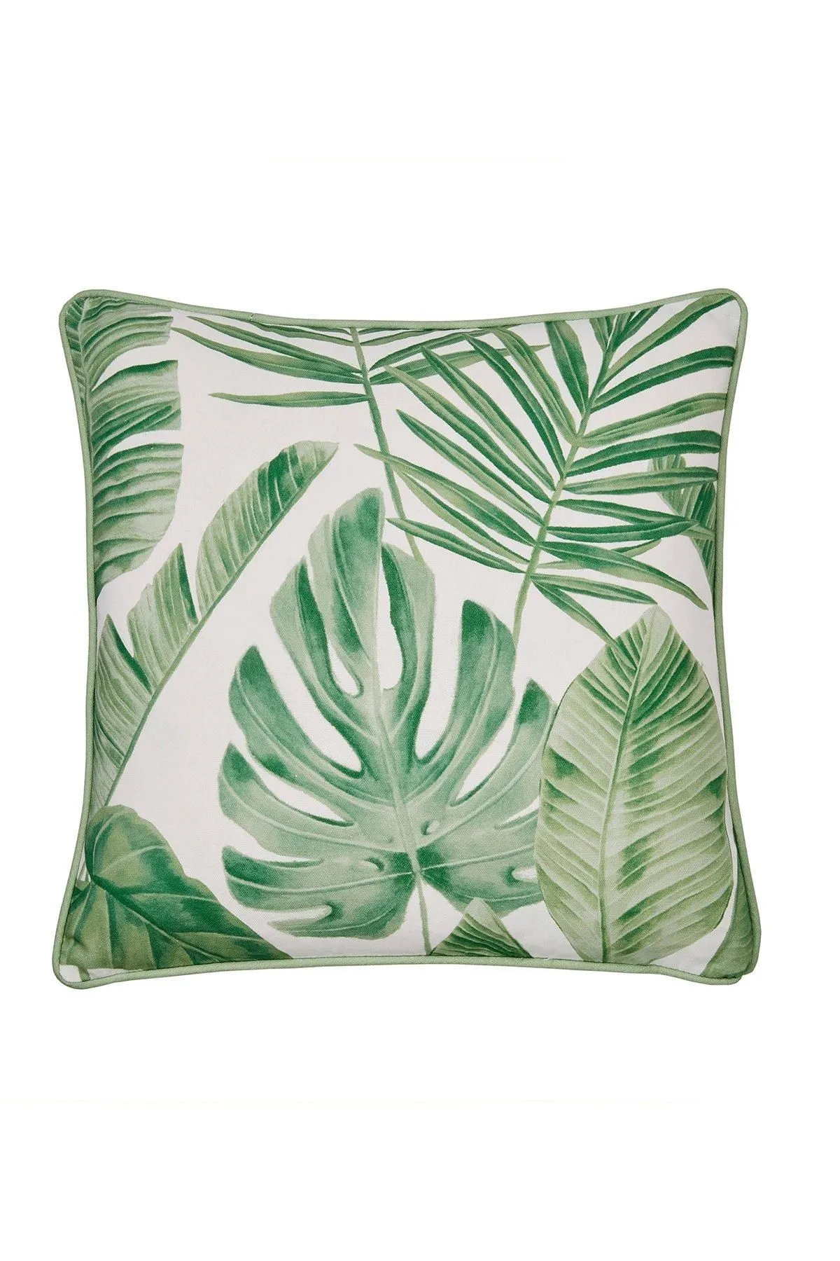 Dreams & Drapes 'Tahiti' Outdoor Water & UV Resistant Garden Filled Bench Cushion in Green 2