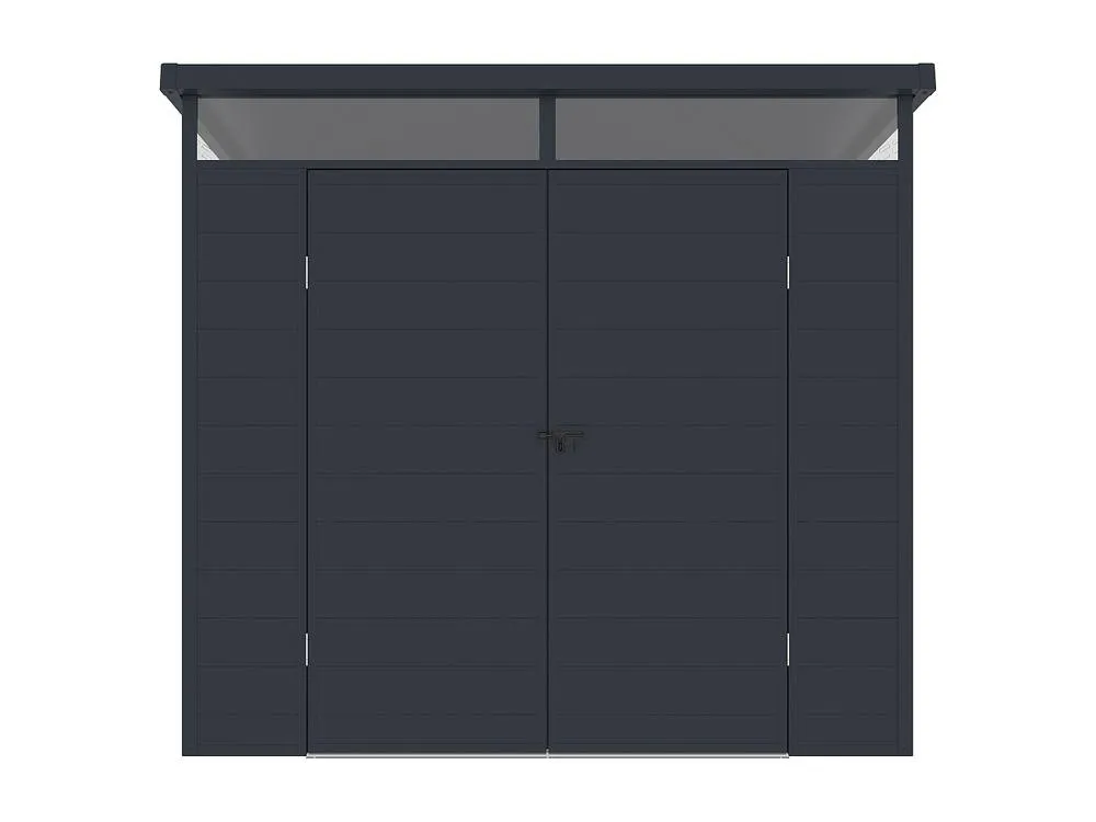 Vente-unique Resin Garden Shed - Anthracite Grey - 4.57 M² - With Floor - MINARO in Dark Grey 2