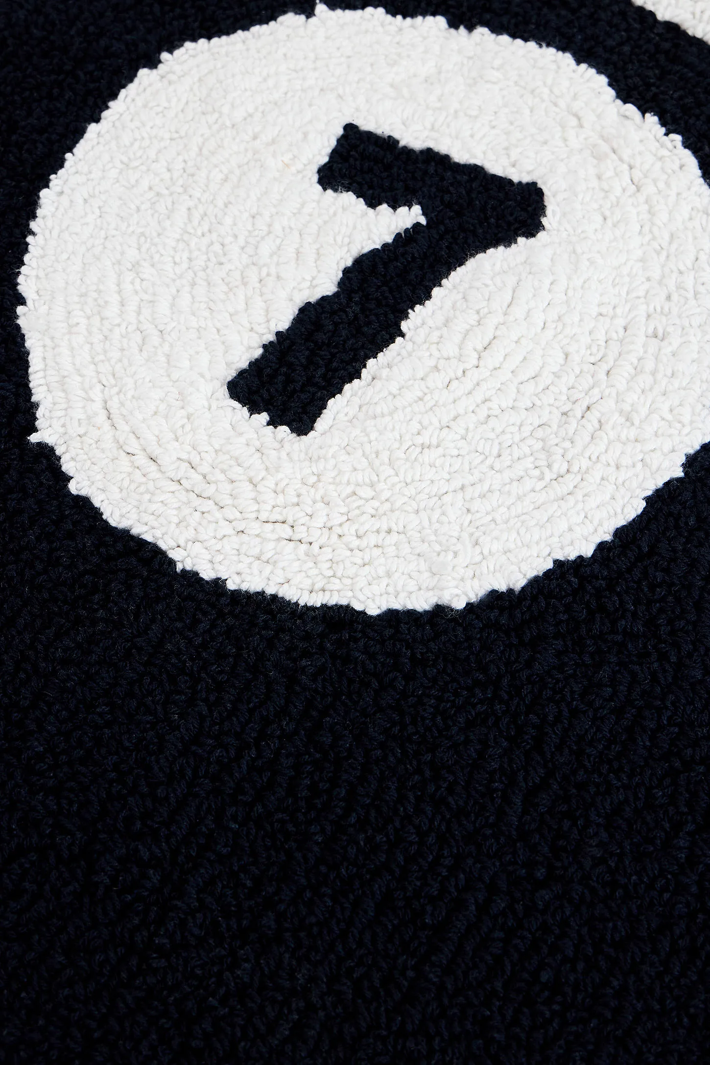 Mini Lucky 7 Bath Mat - Black/White 2