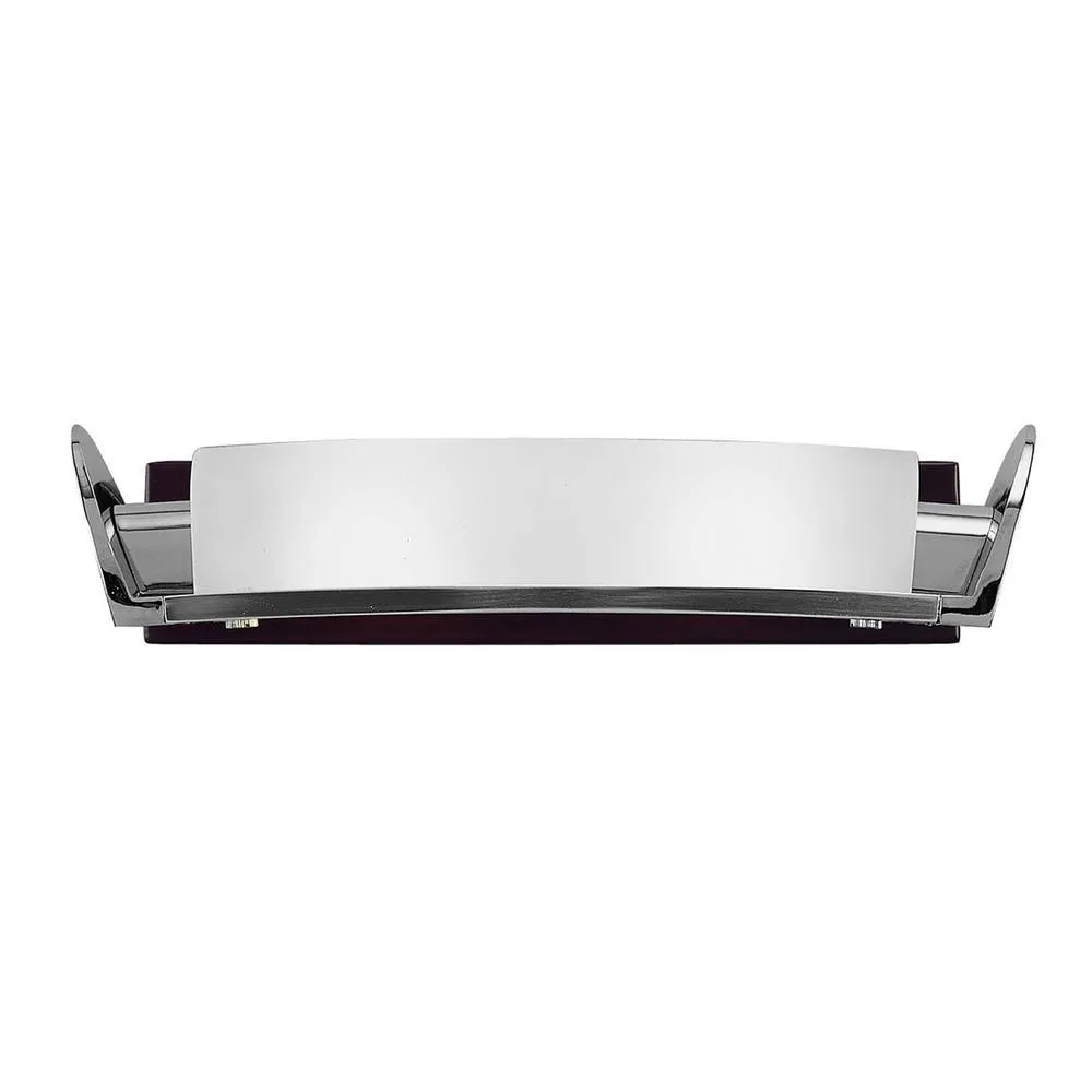 Netlighting Zira Wall Lamp 2 Light G9 Polished ChromeFrosted White GlassWenge in Grey