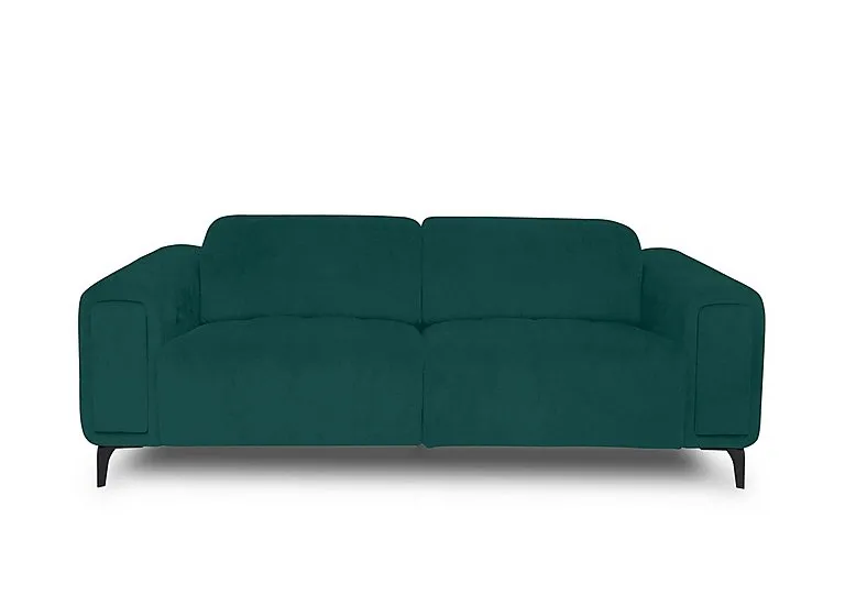 Elphaba Fabric 3 Seater Sofa with Storage Arms - Opulence Teal