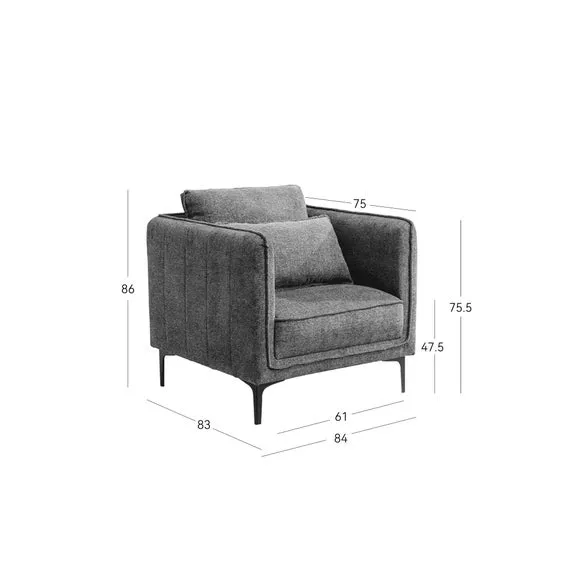 Image Furnishings Landon Chenille Occasional Armchair 5