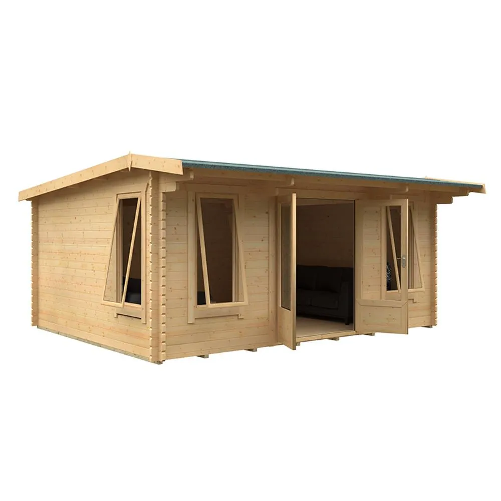 Buttercup Farm 18x14 The Jacob 44mm Cabin - L535 x W415 x H247 cm in Natural
