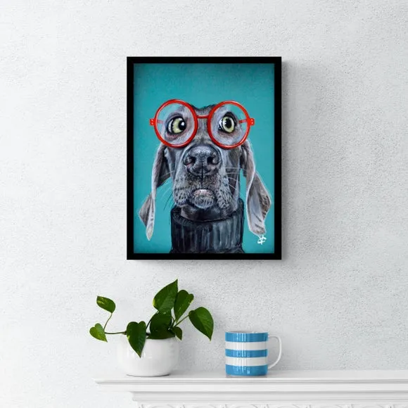 Vincent the Weimaraner Framed Print