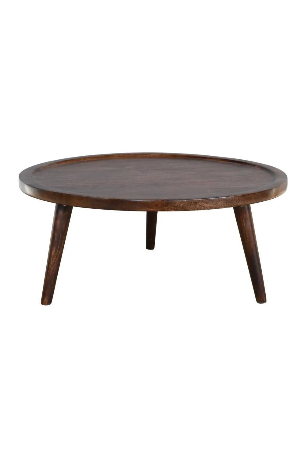 IH Design Dark Mango Wood Round Coffee Table Bathwick in Brown 2