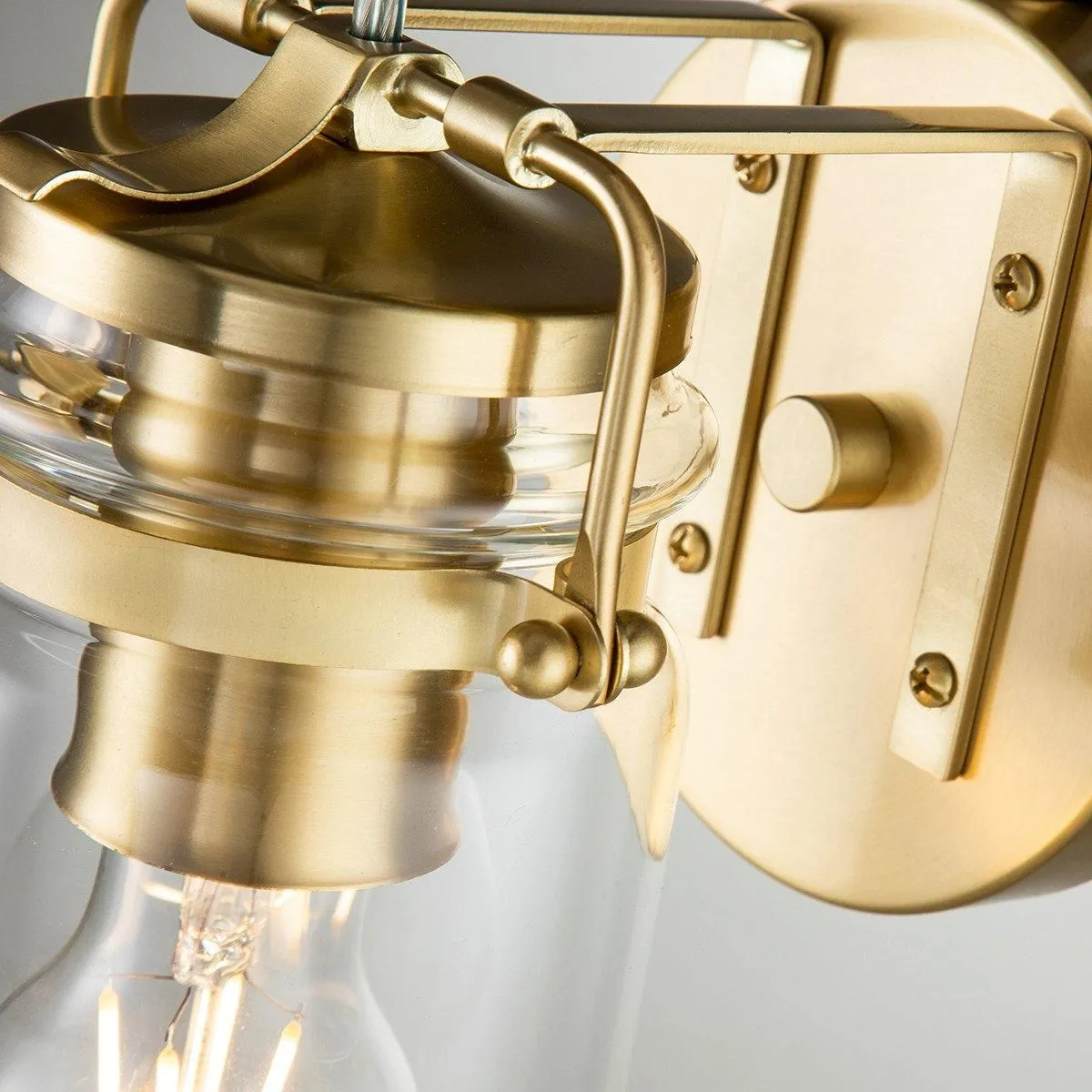 Netlighting Kichler Brinley Wall Lamp Brushed Brass in Yellow 5