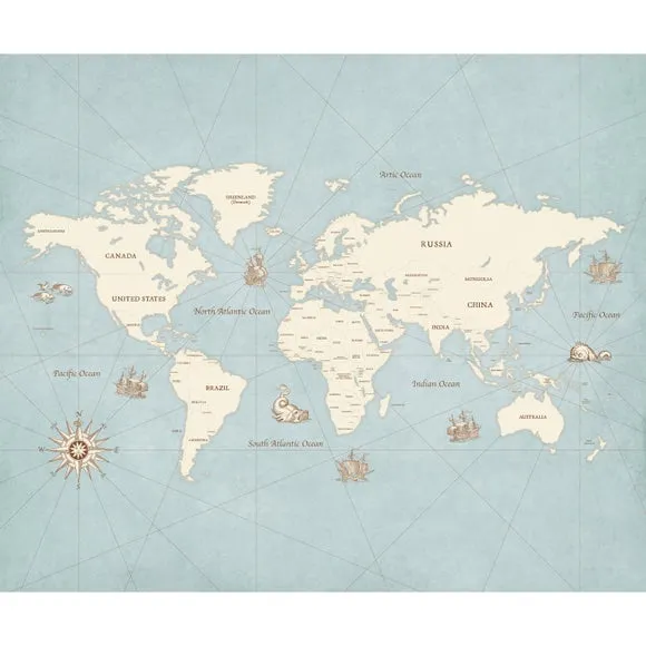 Nautical Map Mural 2