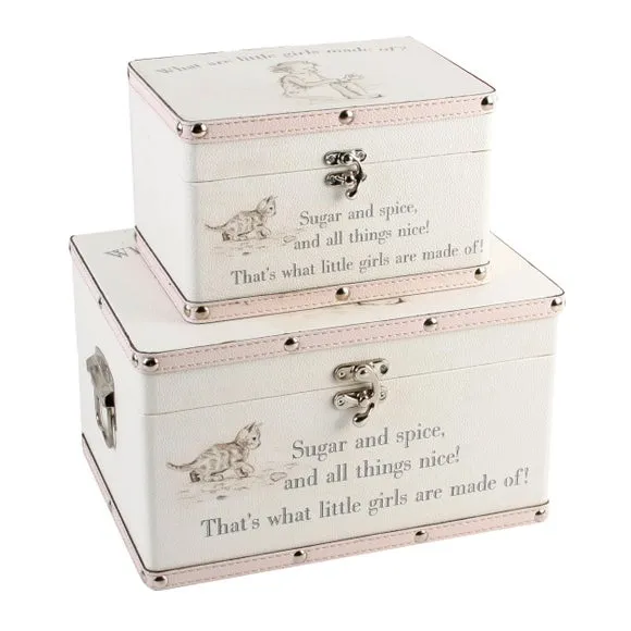 Petit Cheri Set of 2 Little Girls Luggage Boxes