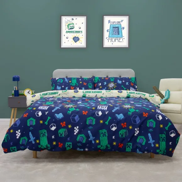 Minecraft Sketched Duvet Cover & Pillowcase Set 2
