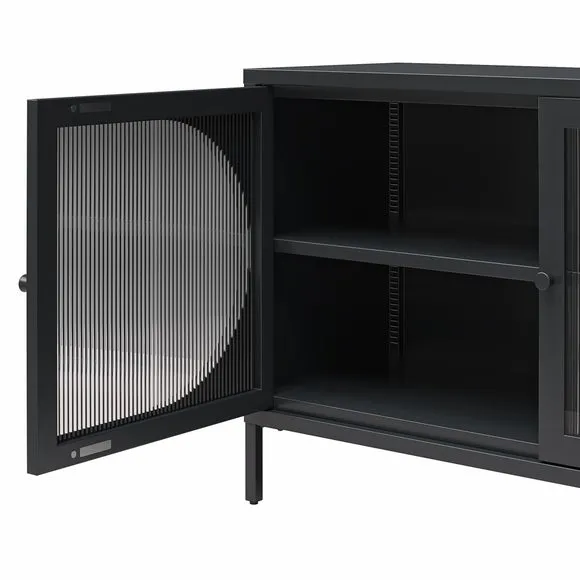 Luna Fluted Low Sideboard, Glass 4