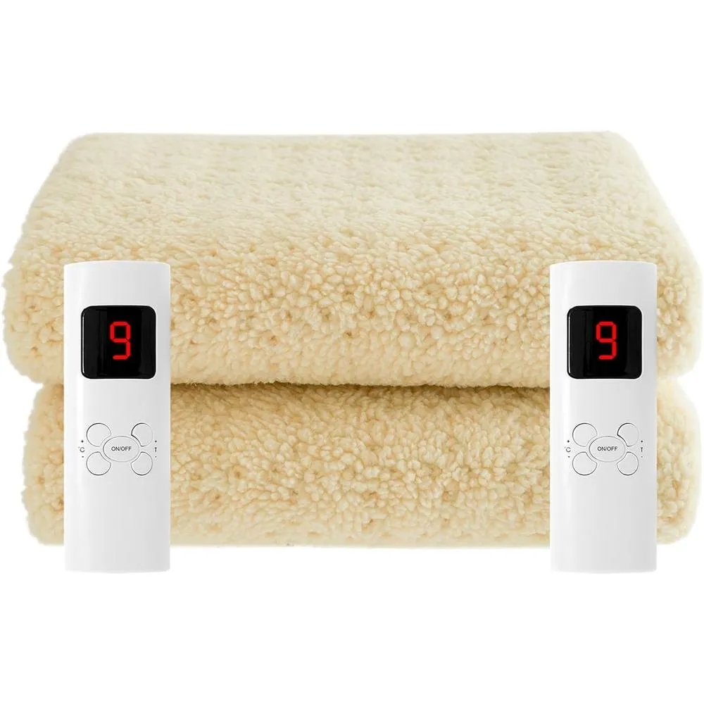 Sweet Dreams Electric Heated Blanket 9 Heat & 9 Timer Settings in Beige | Size: Super King
