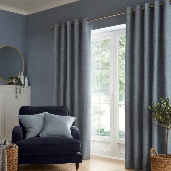Churchgate Swithland Herringbone Eyelet Curtains (Blackout Available) 2