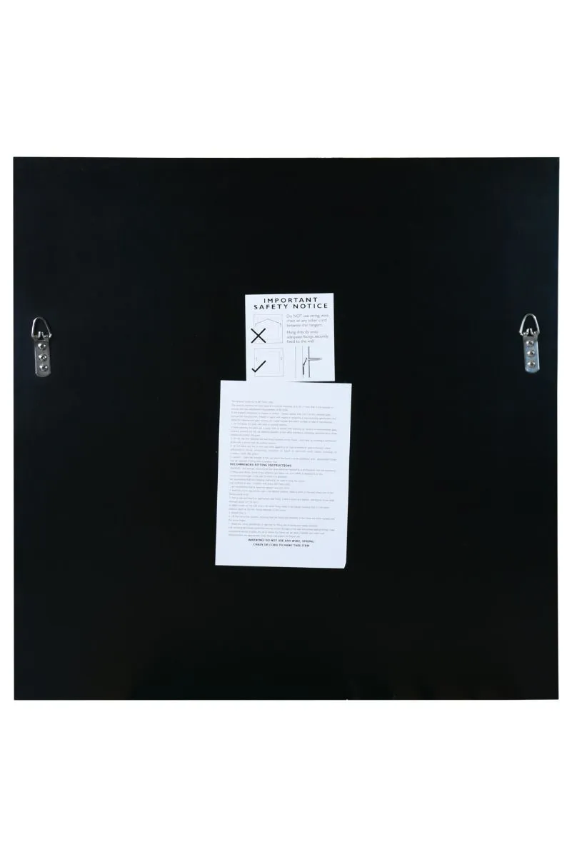 MirrorOutlet All Glass Modern Bevelled Square Wall Mirror 24" X 24" (60x60CM) in Silver 6