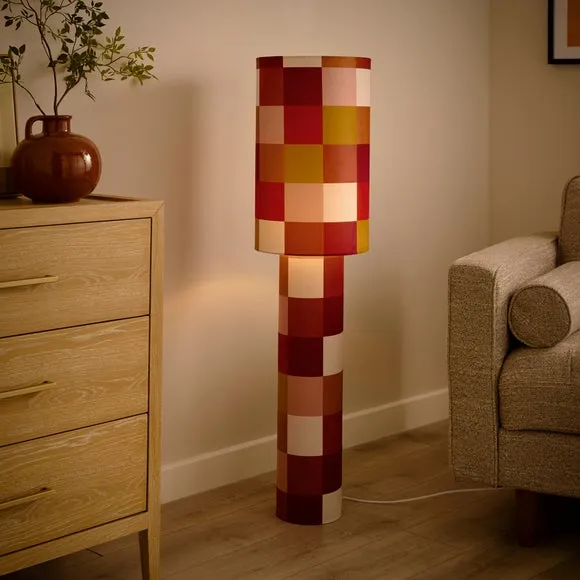 Clara Patchwork Fabric Floor Lamp 2