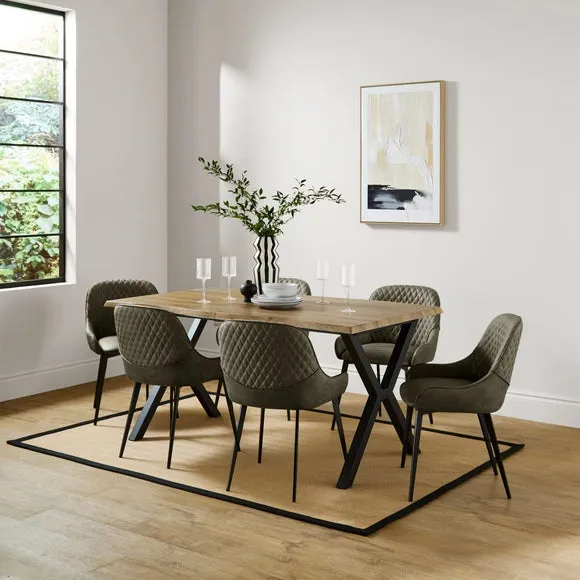 Hudson Set of 2 Dining Chairs, Faux Leather 2