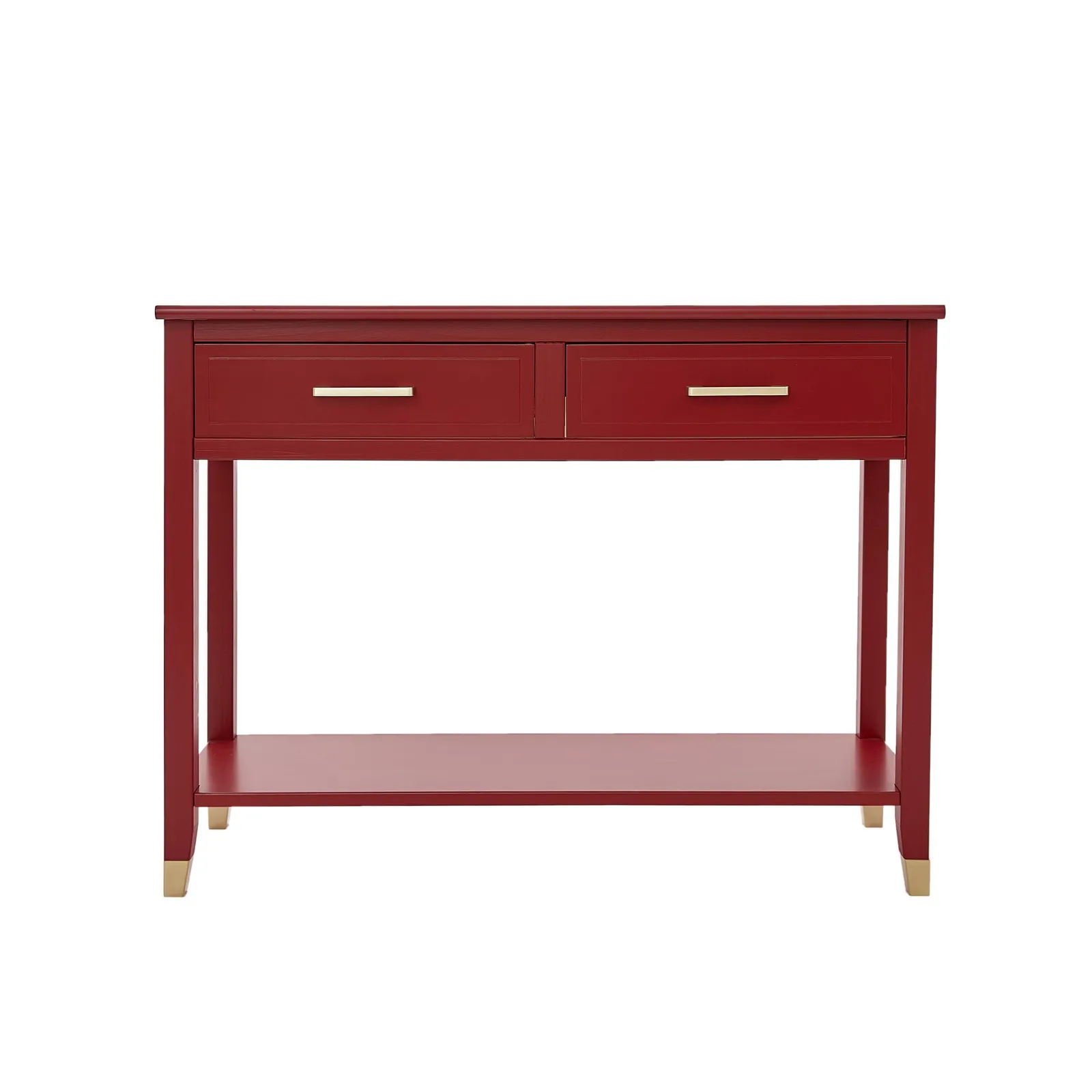 Cabinet Bits Palazzi 2 Drawer Console Table in Red 2