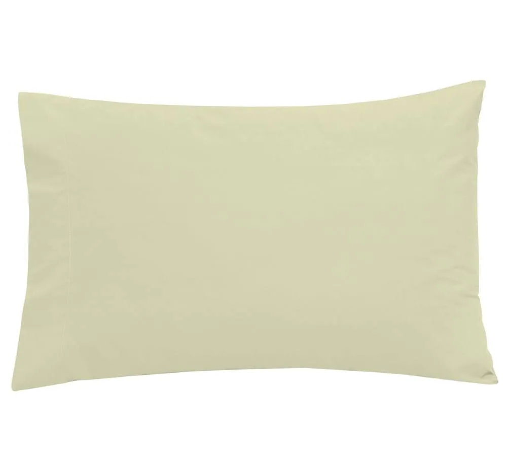 Smart Living Polycotton Housewife Pillowcases Pair 180 Thread Count in Cream 2