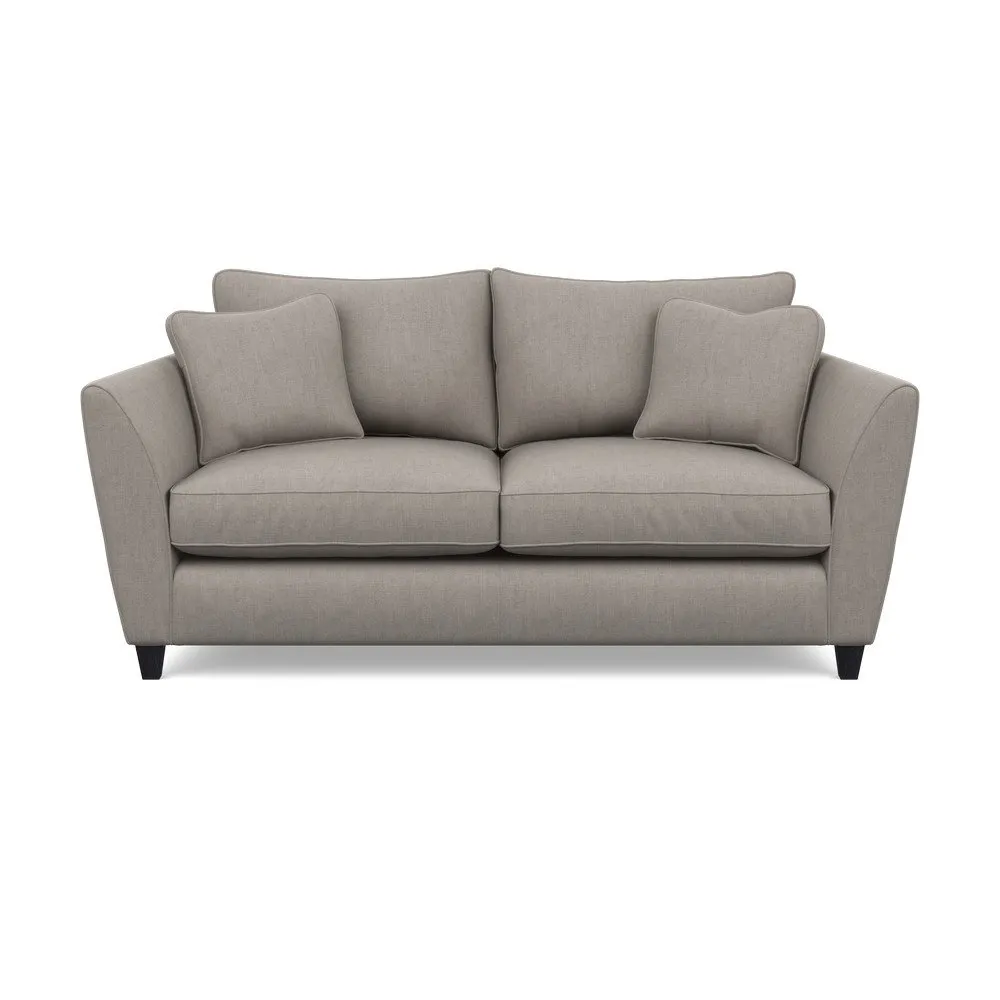 Heal's Torino 3 Seater Sofa Broad Weave Pebble Black Feet 1