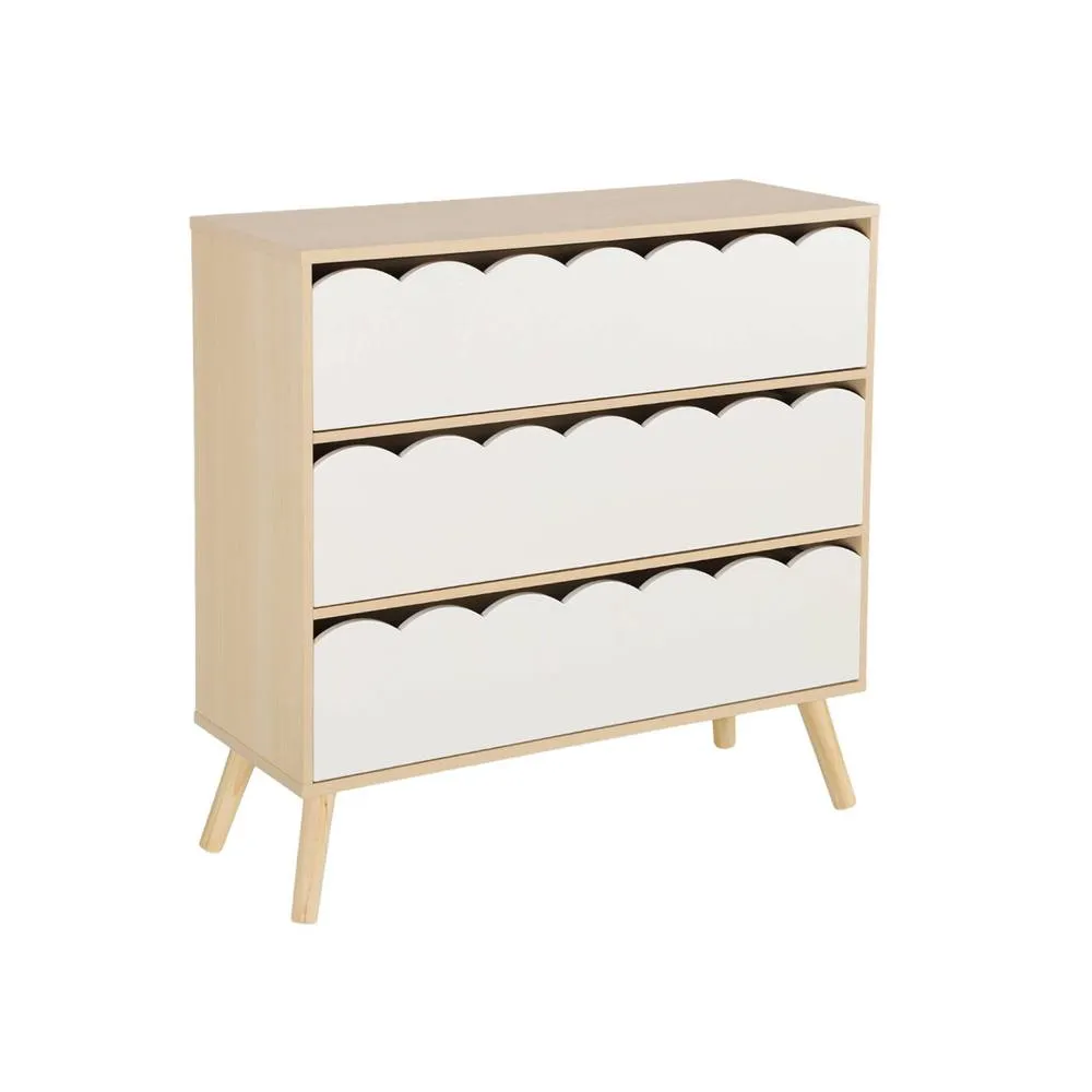 sweeek Wood-effect children's chest of 3 drawers in White 2