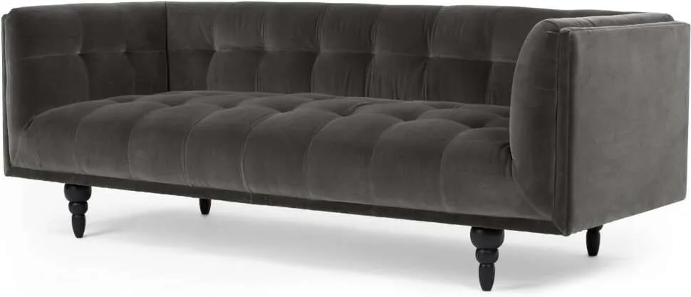 Connor 3 Seater Sofa, Concrete Cotton Velvet