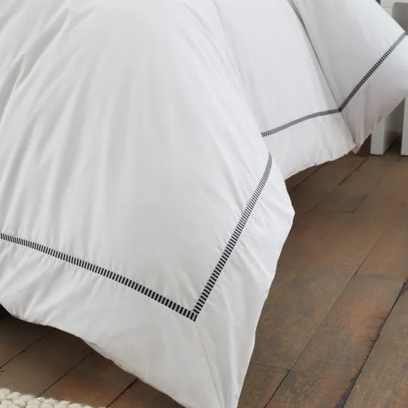 Bianca Contrast Trim 100% Cotton Duvet Cover & Pillowcase Set 5