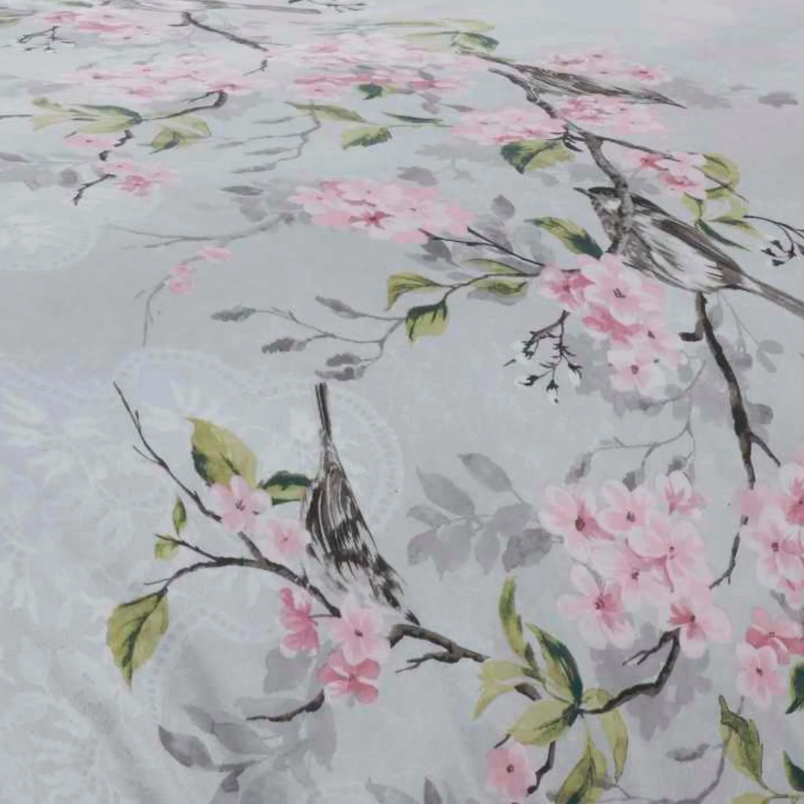 Rapport Home Eloise Floral Polycotton Duvet Cover Set with Pillowcase in Light Grey 3