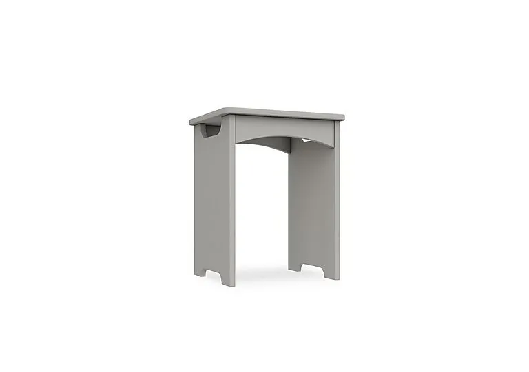 Kings Cross Dressing Table Stool - Light Grey
