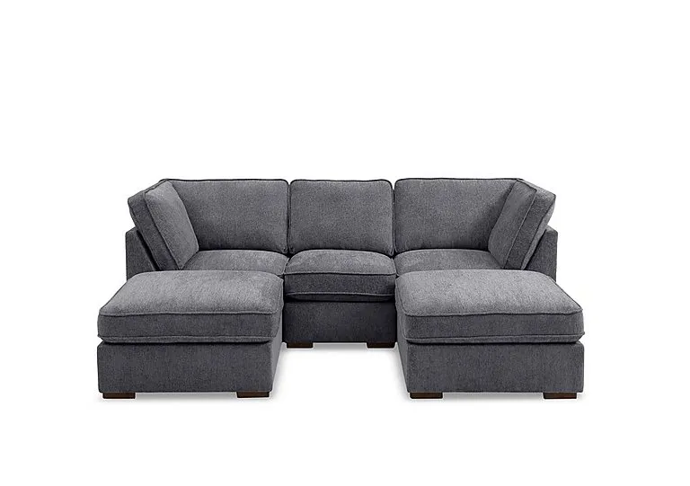 Emilia Small Fabric U-Shaped Sofa - Sofas and Armchairs - In Time for Christmas