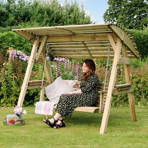 Miami 2 Seater Wooden Garden Swing Seat 3