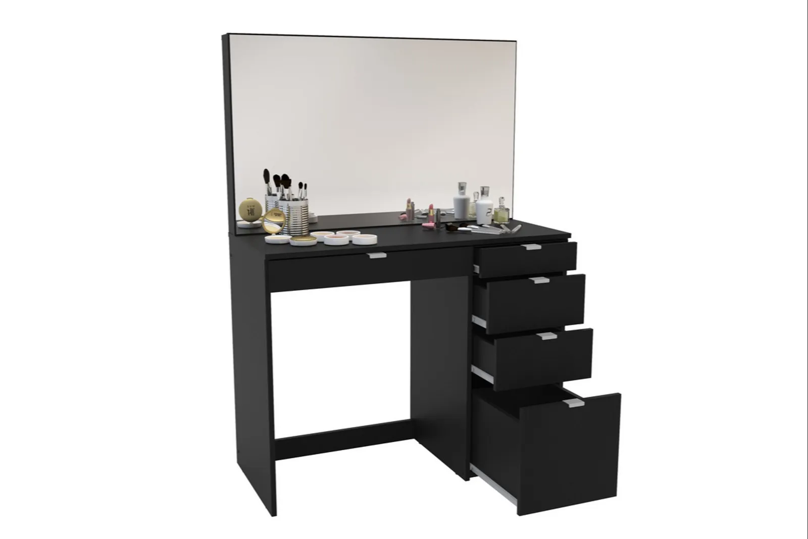 Birlea Ava 5 Drawer Dressing Table Black 5