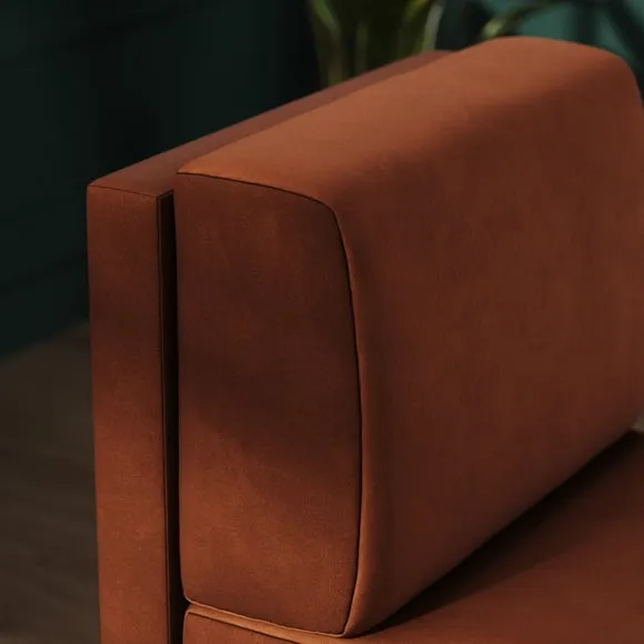 Mae Small Dining Bench, Matte Plush Velvet 3