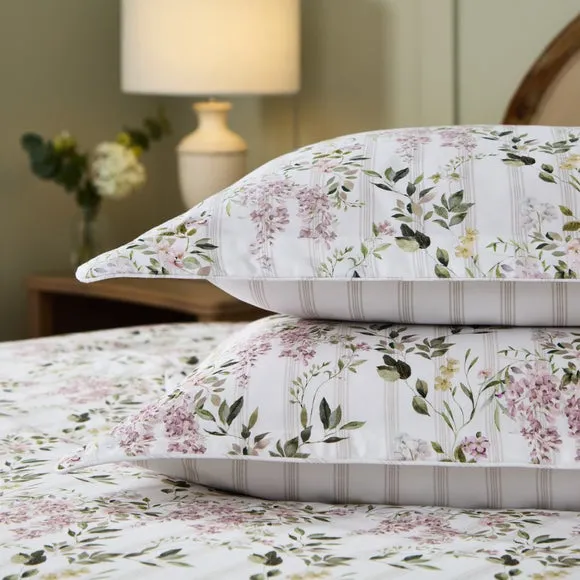 Dorma Wiysteria Stripe 100% Cotton Sateen Oxford Pillowcase Pair 2