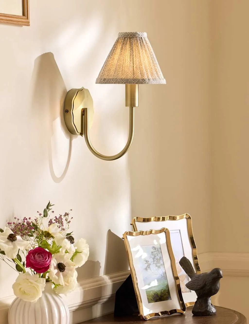 Laura Ashley Willowbrook Metal Wall Light Antique Brass