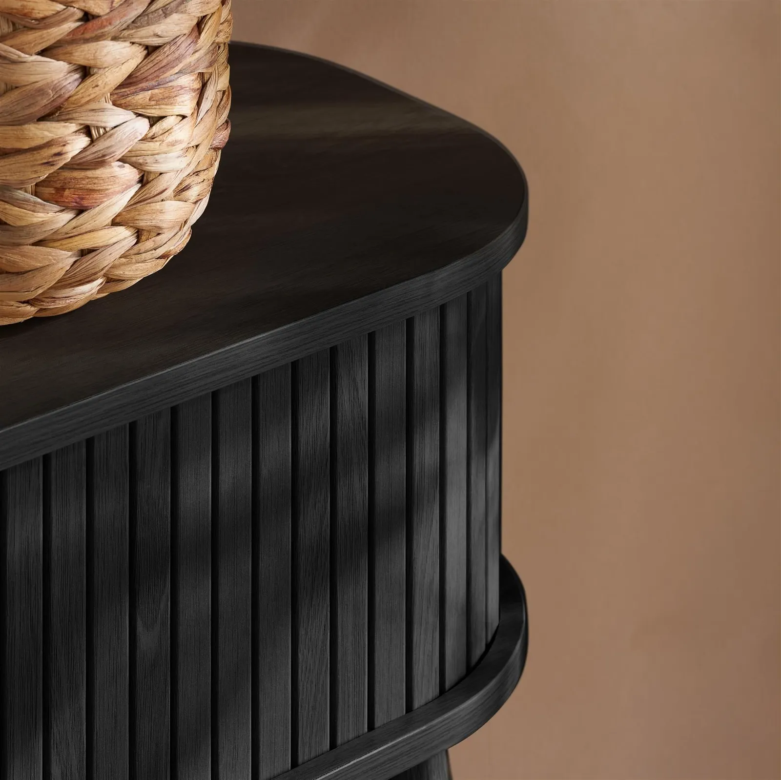 Birlea Fluted Console Table Axel in Black 5