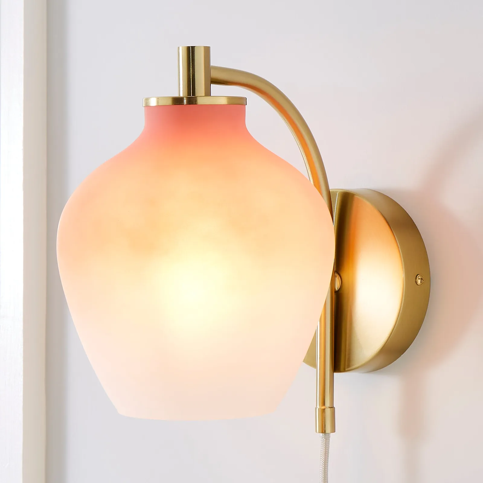 Juliet Easy Fit Plug In Wall Light Pink