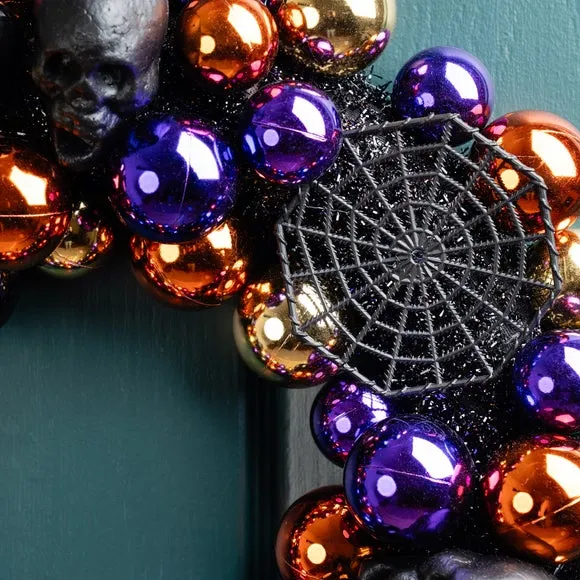 45cm Halloween Bauble Wreath 3