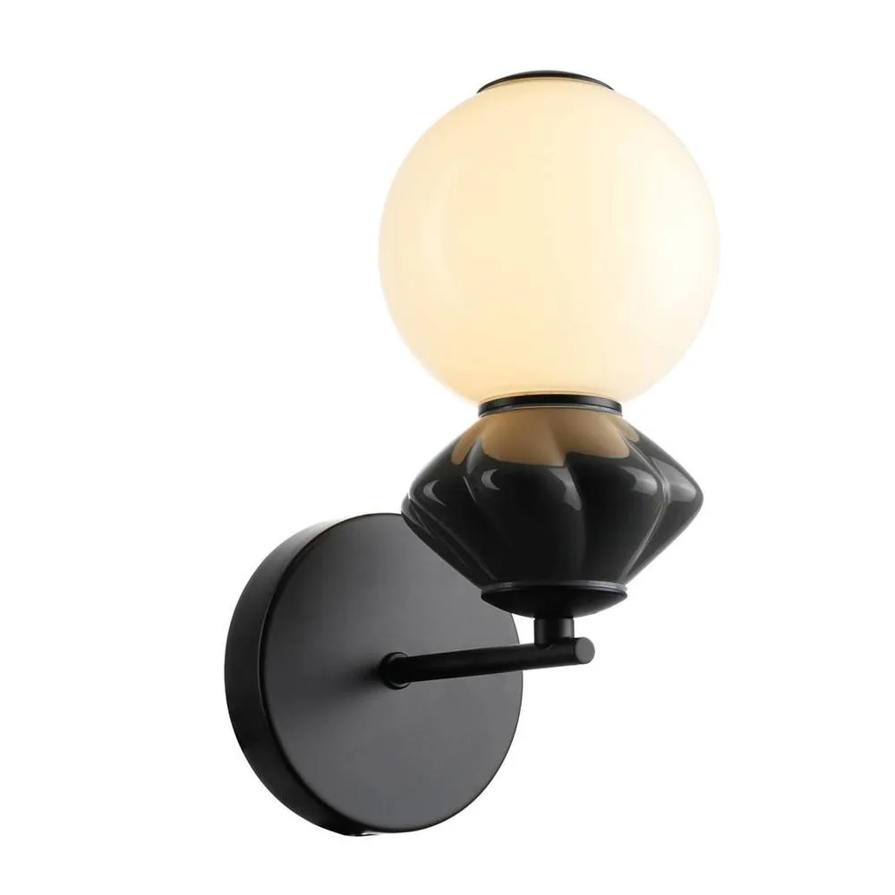 Netlighting Balos II Globe Wall Lights Matt Black 3000K Warm White
