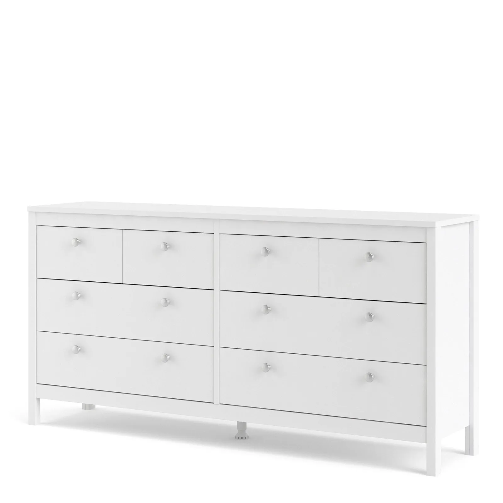 Furniture To Go Madrid Double Dresser 4+4 Drawers in White 3