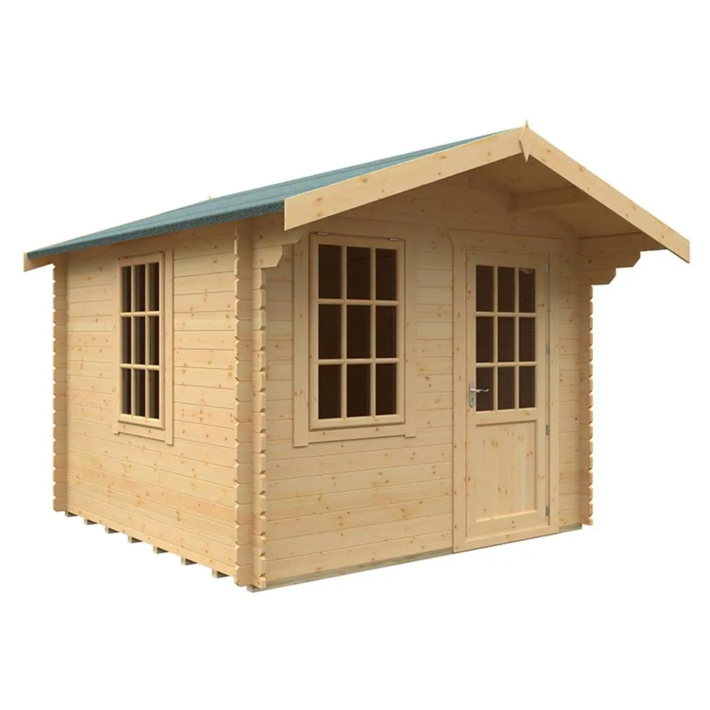 Buttercup Farm 10x10 The Carrington 28mm Cabin - L295 x W295 x H261.6 cm in Natural