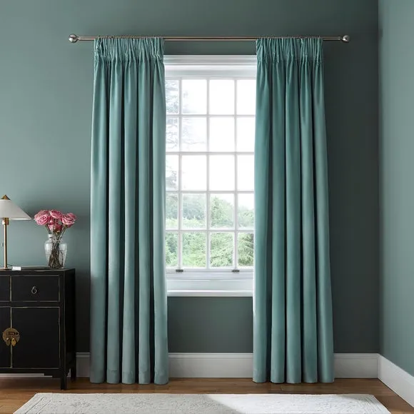 Dorma Burford Blackout Velvet Pencil Pleat Curtains 4