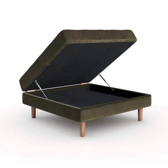 Max Velvet Square Storage Footstool 6