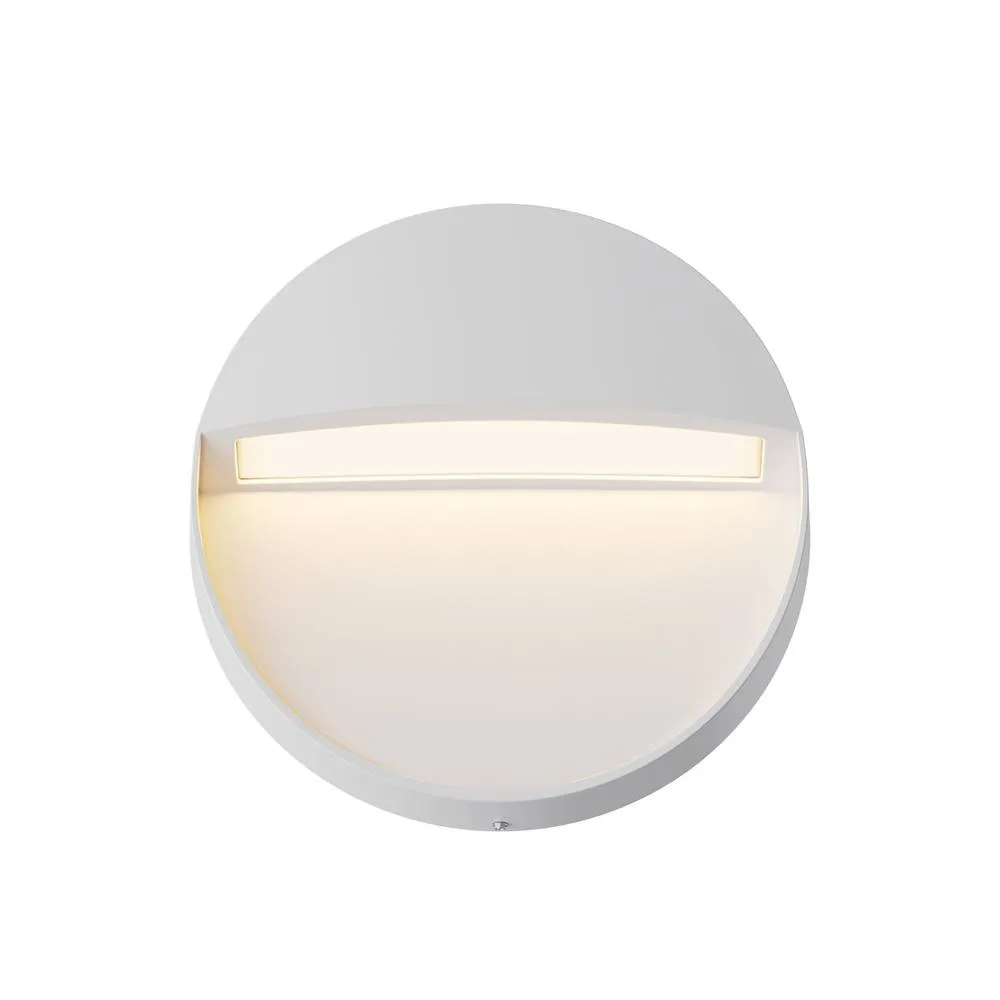 Netlighting Mane Round Outdoor Flush Wall Lamp White 3000K 100lm IP54