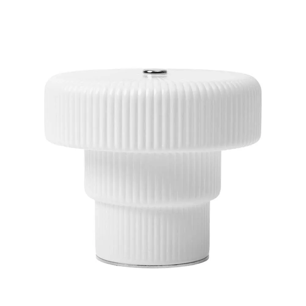 ferm LIVING Ripple LED Portable Table Lamp White 2