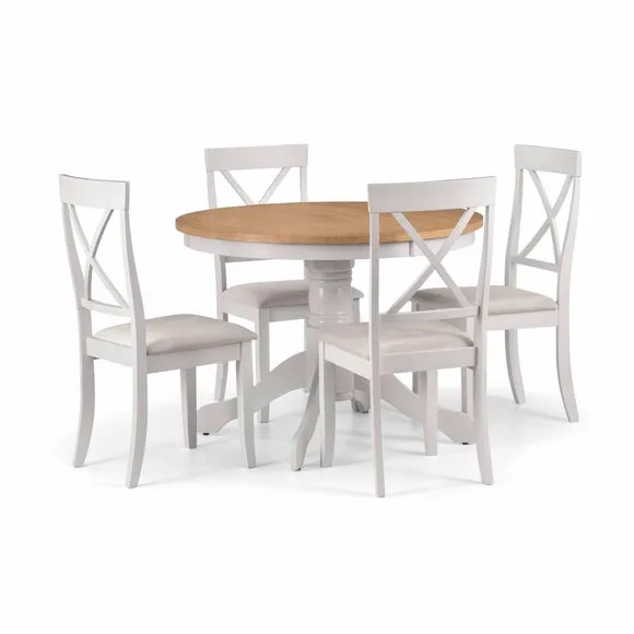 Davenport 4 Seater Round Dining Table with 4 Chairs 5